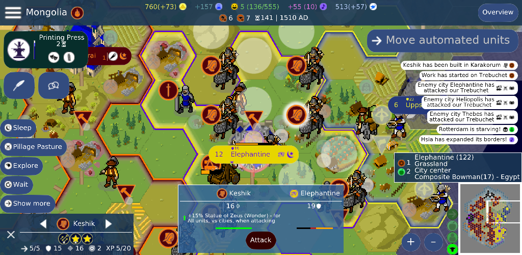 © Yair Morgenstern és a Unciv közösség, MPL-2.0 — hivatalos Google Play feature graphic.